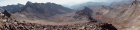 Panoramic view looking down on the two hanging valleys, Handwerk Peak in the center.