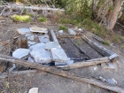 Foundation of an old miner's cabin, located at about 9000' elevation.
