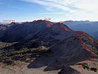 View of the rest of our ridge route from Simpson Peak.