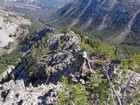 Climbing the northeast ridge of Grand Prize Peak.