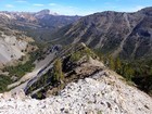 Descending the northeast ridge of Grand Prize Peak.