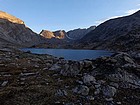 Morning view of Mount Villard and Granite Peak from our campsite.