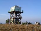 Close-up view of the lookout, closed for the season.