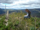 My wife checking out the summit register.