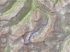 Map of the route, just over 10 miles and 4000' gain round trip.