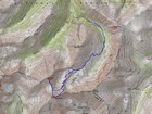 Map of the route, just over 10 miles and 4000' gain round trip.