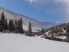 Stevens Gulch trailhead, after a mile of snowy road hiking.