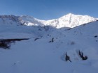 Grays Peak and Torreys Peak covered in fresh snow.