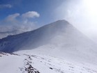 Looking back on Grays Peak from the south slopes of Torreys Peak.