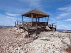 Old fire lookout on the summit of Mount Greylock