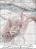 Map of our route, just over 3 miles round trip with 900 elevation gain.