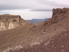 Crossing a talus field.