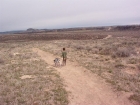 Heading back down the trail.