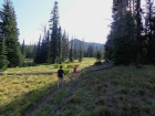 Nearing the lake basin.