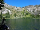 Quick stop at Upper Twin Lake on the way out.