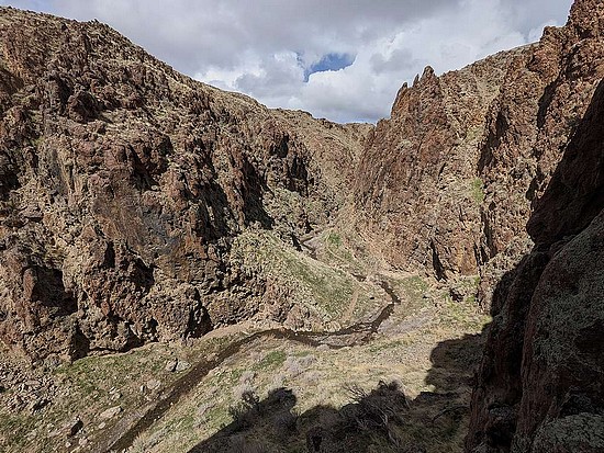 Hardtrigger Canyon from above.