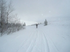 Matt snowshoeing early in the hike.