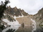 Heyburn towering above the upper Bench Lake.