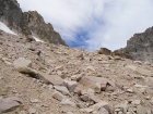 Nasty scree and talus above the upper lake.