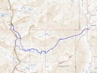 Map of the route, 18 miles and 5200' gain round trip.