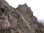 Below the summit block of Hilgard Peak.