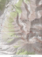 Map of our route. About 6 miles and 4300' elevation gain round trip.