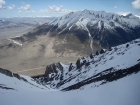 Looking back down from near the top of the gully. Dickey Peak in the background.