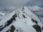 One last view up at the crux section.