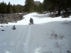 John finishing off our nice long glissade.