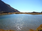Water level view of the upper lake.
