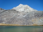 Hyndman reflecting in the afternoon sun, from the lower lake.