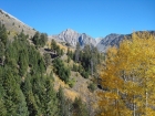 Looking west at Jacqueline Peak from the trail on the way out. Gotta love the Fall colors.