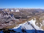 Summit view northwest. The main Pioneer crest above Muldoon Canyon.