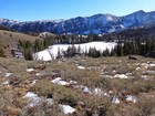 Another view of the frozen Iron Bog Lake on the way back down.