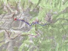 Map of the route, 8 miles and 2400' gain round trip.