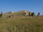 Open terrain after leaving the trail.