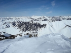 Summit view NNE to the Boulder Mountains.