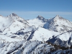 Close-up view of the triumvirate (Hyndman, Old Hyndman, Cobb) from the summit.