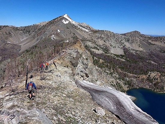 Hiking the ridge from Mount Jordan to The General.