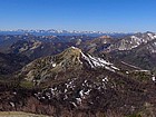 Sawtooths, Red Mountain, and Cabin Creek Peak from Mount Jordan.