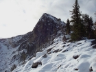 The rugged north face of Jughandle Mountain.