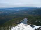 View of Louie Lake and Payette Lake in the distance from Jughandle's summit.