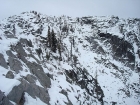 A view back up at Jughandle's northeast face.