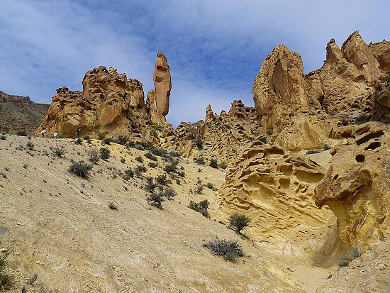 Rock spire in Juniper Gulch at Leslie Gulch.