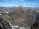 Looking northwest at Ryan Peak, with the White Clouds in the background.