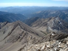 The view back down the south ridge, with The Cone on the right.