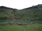 The gully we climbed leaving the road.