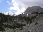 Waterfall at the base of Bad Rock Peak.