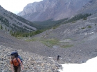 Making the final climb up to Lake 9682'.