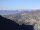 We climbed up to Dry Creek Pass (Breitenbach Divide). This is a view of Bell Mountain in the Lemhi's.